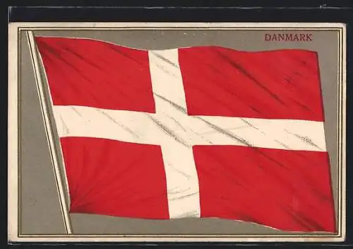 AK Dänemark, dänische Fahne