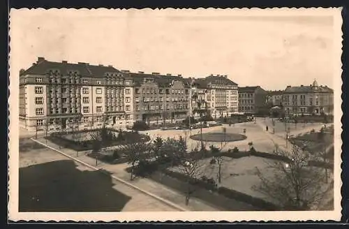 AK Pardubice, Teilansicht mit Stadtplatz