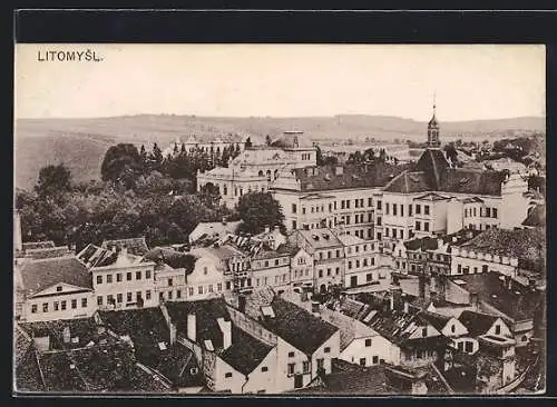 AK Leitomischl / Litomysl, Ortsansicht von oben