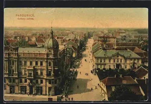 AK Pardubice, Teilansicht der Stadt