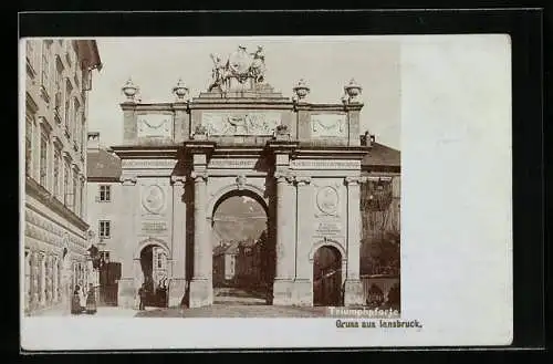 Foto-AK Fritz Gratl: Innsbruck, Triumphpforte