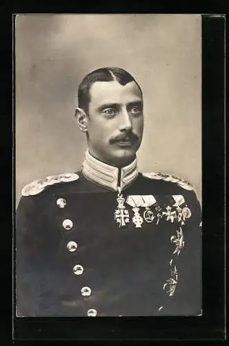 AK König Christian X. von Dänemark in Uniform