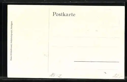 AK Rückansicht nach der Landung von Echterdingen, 5. August 1908, Zeppelin, Luftschiff