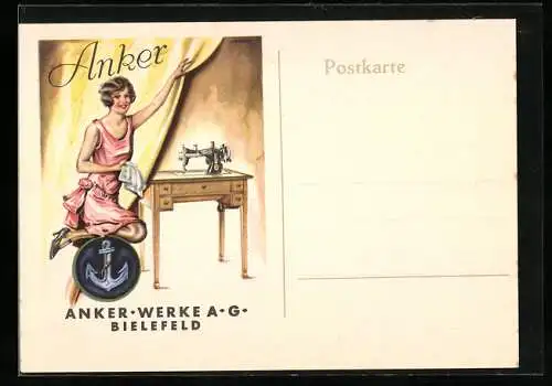 AK Bielefeld, Werbung für Nähmaschine der Anker-Werke A-G