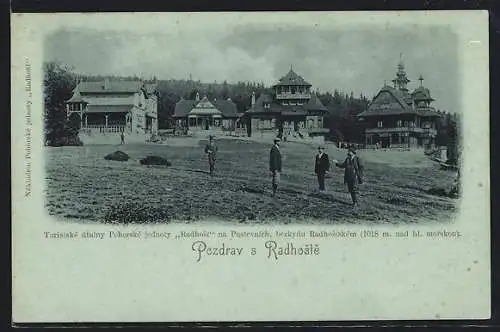 Mondschein-AK Radhoste, Turistské útulny Pohorské jednoty Radhost na Pustevnich