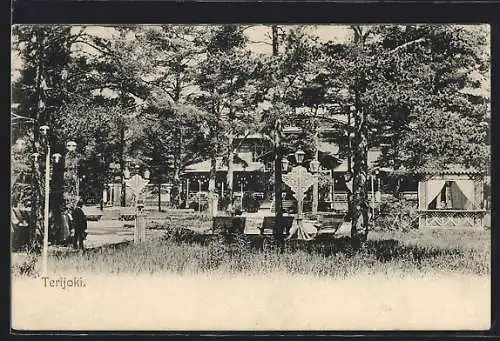 AK Terijoki, Pavillon im Park