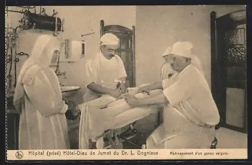 AK Charleroi-Jumet, Hopital Hotel-Dieu de Jumet du Dr. L. Dogniaux, Redressement d`un genau valgum