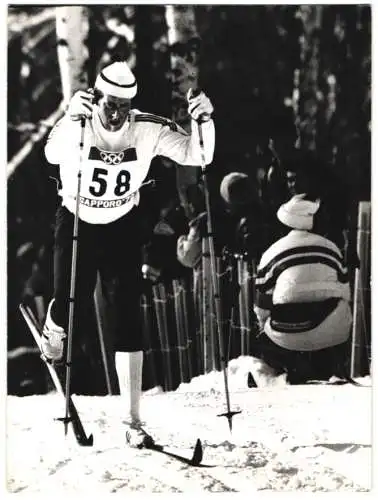 Fotografie Nordische Kombination, Odd Martinsen beim Langlauf in Reit im Winkel 1975