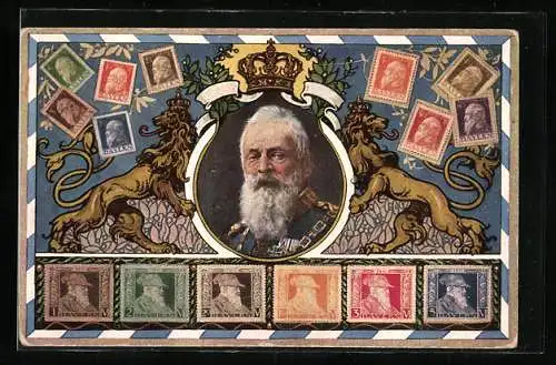 AK Prinzregent Luitpold, Briefmarken