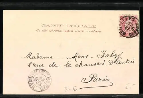 AK Le Langage des Timbres en 1901, französische Briefmarken, Briefmarkensprache