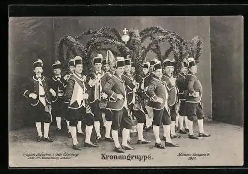 AK Kronengruppe 1907, München-Karlsplatz 6