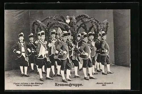 AK Kronengruppe 1907, München-Karlsplatz 6