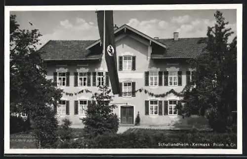 AK Prien a. Ch., Schullandheim Kermess, flagge