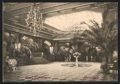 AK Berlin-Kreuzberg, Hotel Excelsior, Hotel-Halle