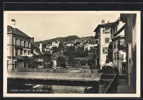 AK Moudon, Vue sur la ville et la Broye