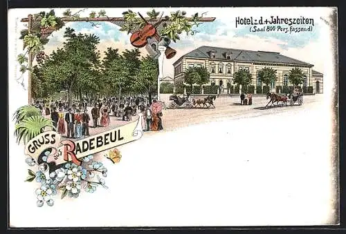 Lithographie Radebeul, Hotel z. d. 4 Jahreszeiten