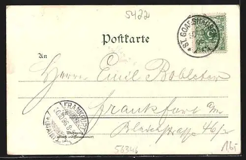 Lithographie Trier, Hotel Porta Nigra, Porta Nigra bei Nacht, Pferdebahn, Spaziergänger um 1900