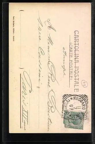 AK Venezia, Piazza e Basilica di S. Marco, Passanten auf dem Markusplatz vor der Basilika