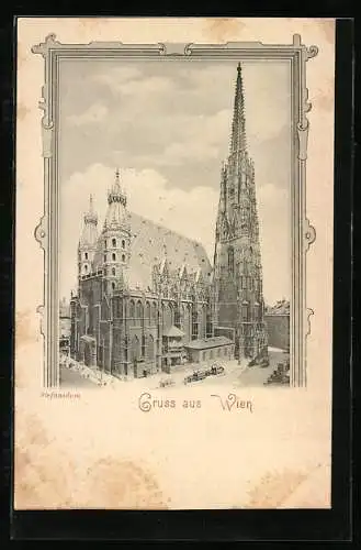 AK Wien, Stefansdom im Sonnenschein