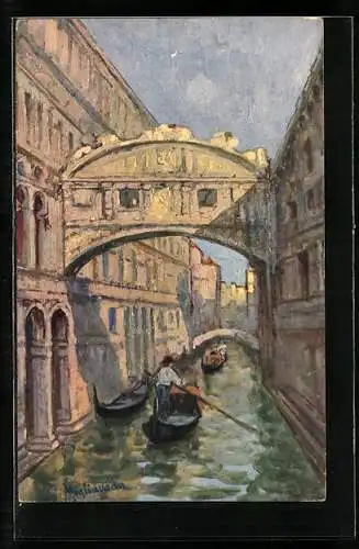 Künstler-AK Venezia, Ponte dei Sospiri