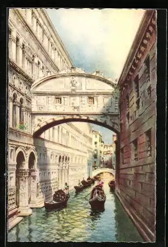 AK Venedig / Venezia, Ponte dei Sospiri, Seufzerbrücke