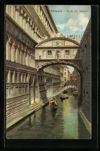 AK Venezia / Venedig, Ponte dei Sospiri / Ansicht der Seufzerbrücke