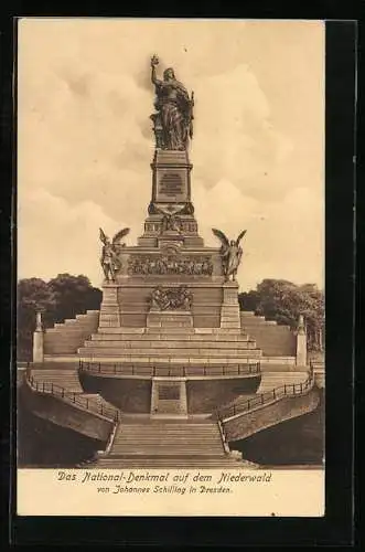 AK Nationaldenkmal auf dem Niederwald, Vorderansicht