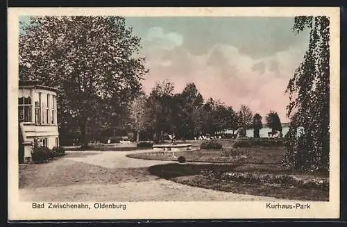 AK Bad Zwischenahn /Oldenburg, Blick in den Kurhaus-Park