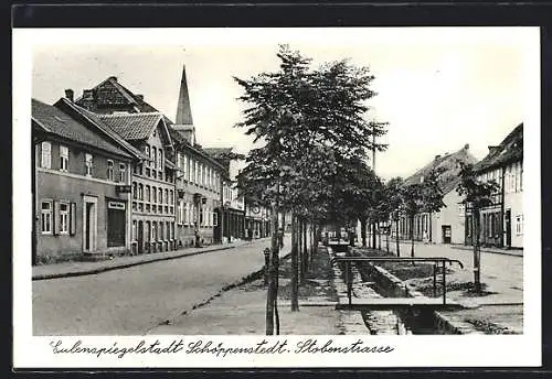 AK Schöppenstedt, Blick auf die Stobenstrasse