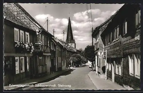 AK Schöppenstedt, Steinweg im Sonnenschein