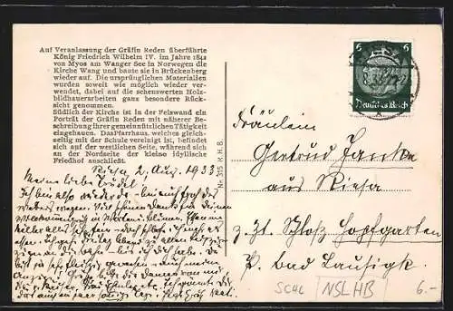 AK Brückenberg, Kirche Wang