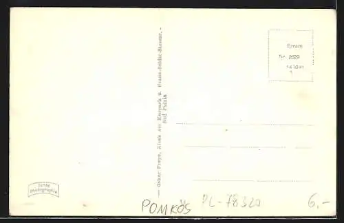 AK Bad Polzin, Blumenterrassen mit Sitzbänken