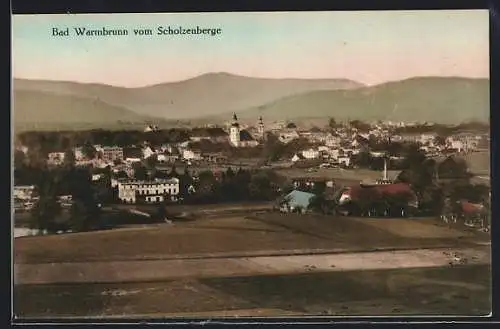 AK Bad Warmbrunn, Blick vom Scholzenberge