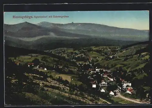 AK Agnetendorf /Riesengebirge, Ortsansicht mit Schneegruben