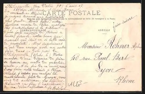 AK Philippeville, Vue prise de l`Hôpital Civil