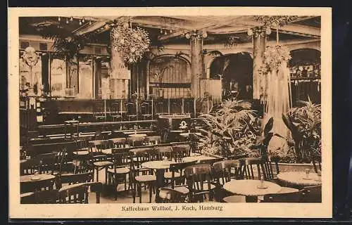 AK Hamburg, Kaffeehaus Wallhof, Bes. J. Koch
