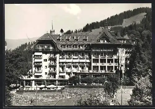 AK Wengen, Hotel Regina mit Terrasse