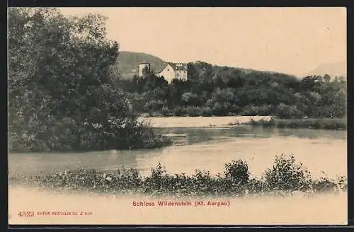 AK Wildenstein /Aargau, Schloss mit See