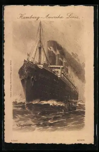 Künstler-AK Willy Stoewer: Schiff Imperator der Hamburg-Amerika Linie