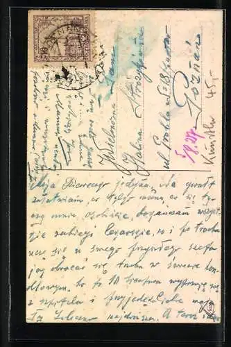 Künstler-AK Adolfo Busi: Dame mit Fächer inmitten von Blüten