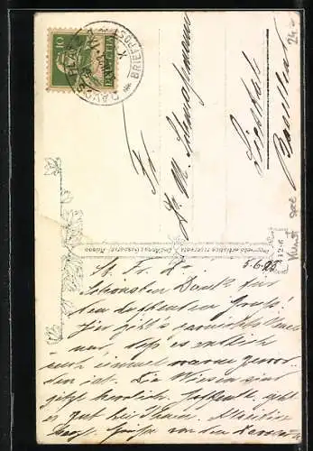 Künstler-AK Castelli: Kleiner Junge an Staffelei malt Mädchen