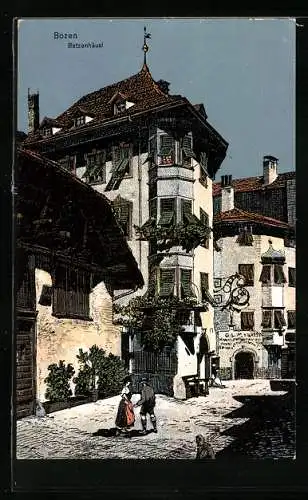 Künstler-AK Bozen, am Gasthaus Batzenhäusl
