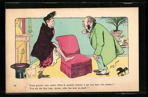 Künstler-AK Xavier Sager: You are the first man, doctor, who has seen as much!