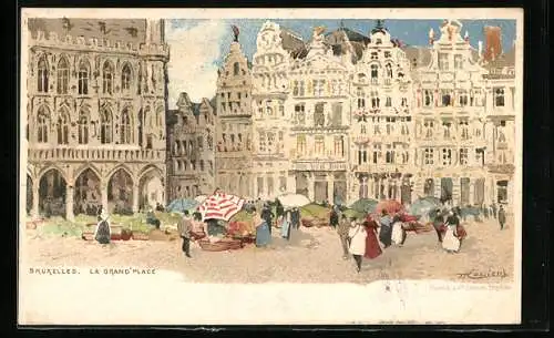 Künstler-AK Henri Cassiers: Bruxelles, La Grand' Place