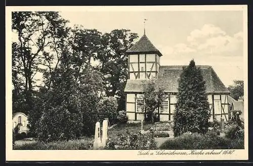 AK Ferch am Schwielowsee, Fachwerkkirche erbaut 1630