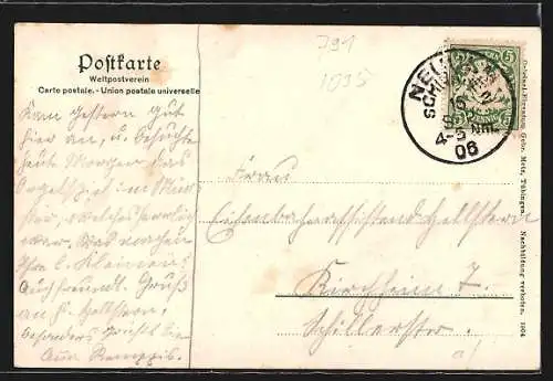 AK Neu-Ulm, Teilansicht mit Flusspartie