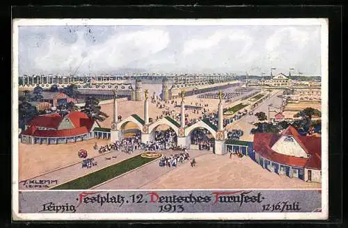AK Leipzig, Festplatz, 12. Deutsches Turnfest 1913