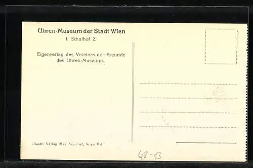 AK Verschiedene Uhren aus dem Uhren-Museum der Stadt Wien