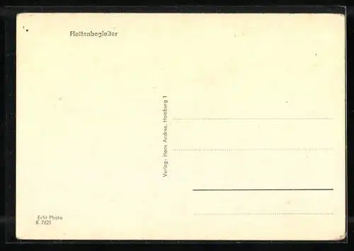 AK Flottenbegleiter der Kriegsmarine in voller Fahrt