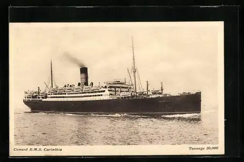 AK R.M.S. Carinthia unter Volldampf